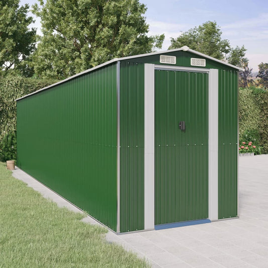 Capanno da Giardino Verde 192x772x223 cm Acciaio Zincato | homemem39