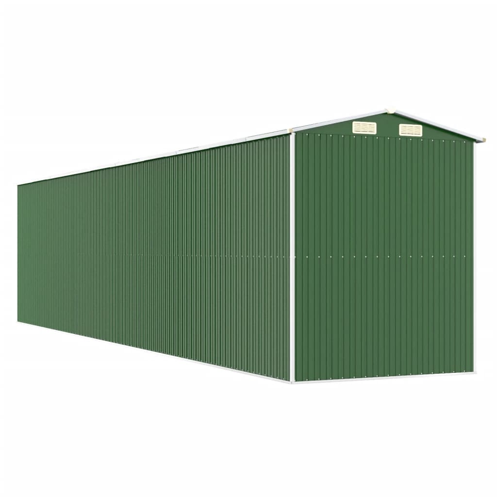 Capanno da Giardino Verde 192x855x223 cm Acciaio Zincato - homemem39