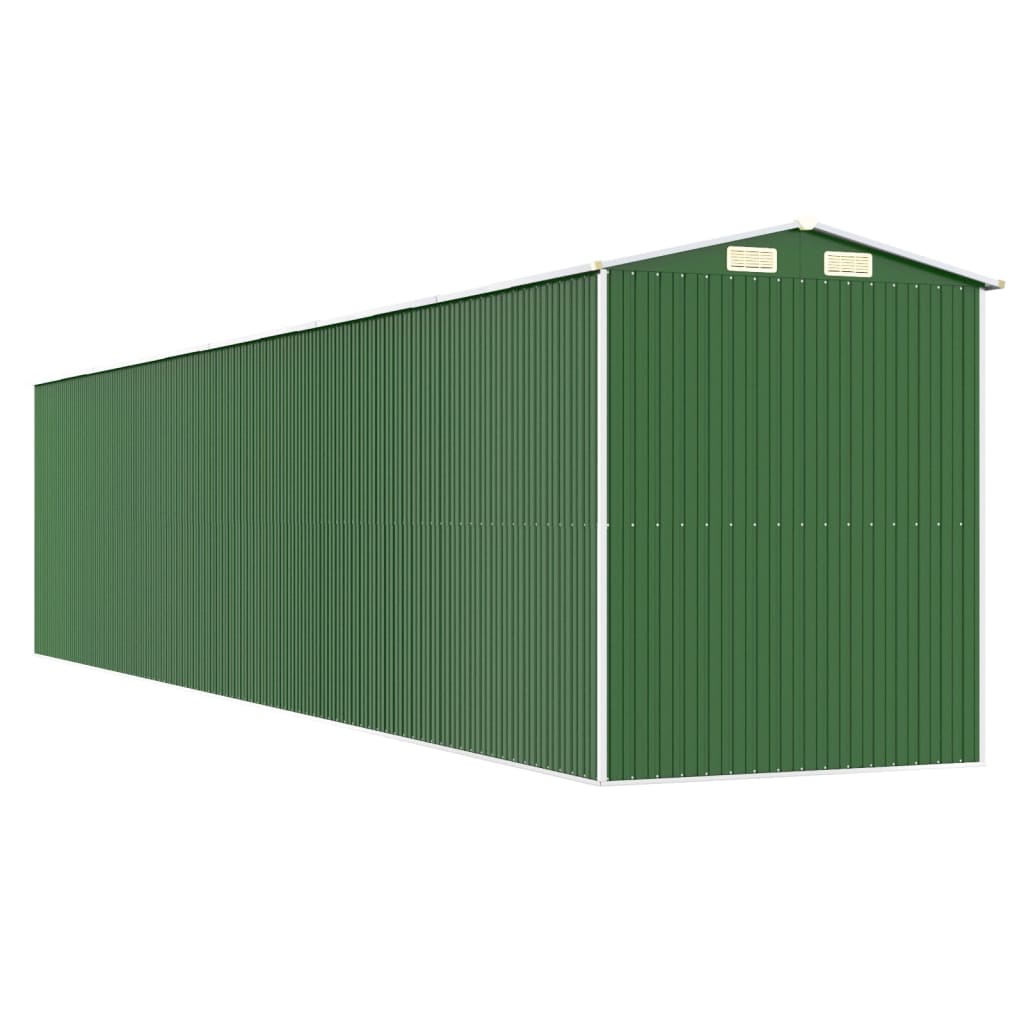 Capanno da Giardino Verde 192x938x223 cm Acciaio Zincato - homemem39