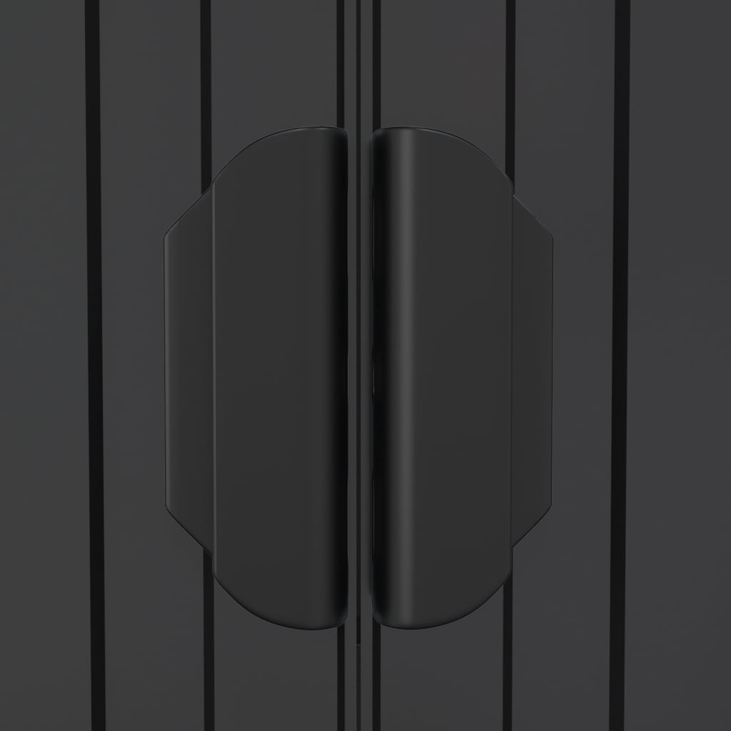 Capanno da Giardino Antracite 192x772x223 cm in Acciaio Zincato - homemem39