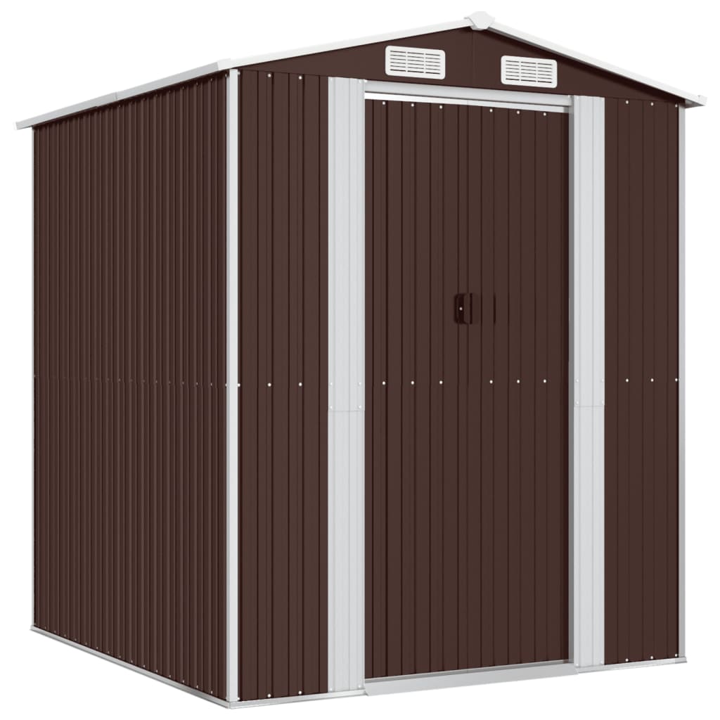 Capanno da Giardino Marrone Scuro 192x191x223cm Acciaio Zincato | homemem39