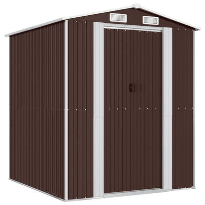 Capanno da Giardino Marrone Scuro 192x191x223cm Acciaio Zincato | homemem39