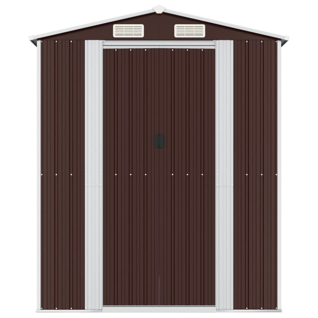 Capanno da Giardino Marrone Scuro 192x191x223cm Acciaio Zincato | homemem39