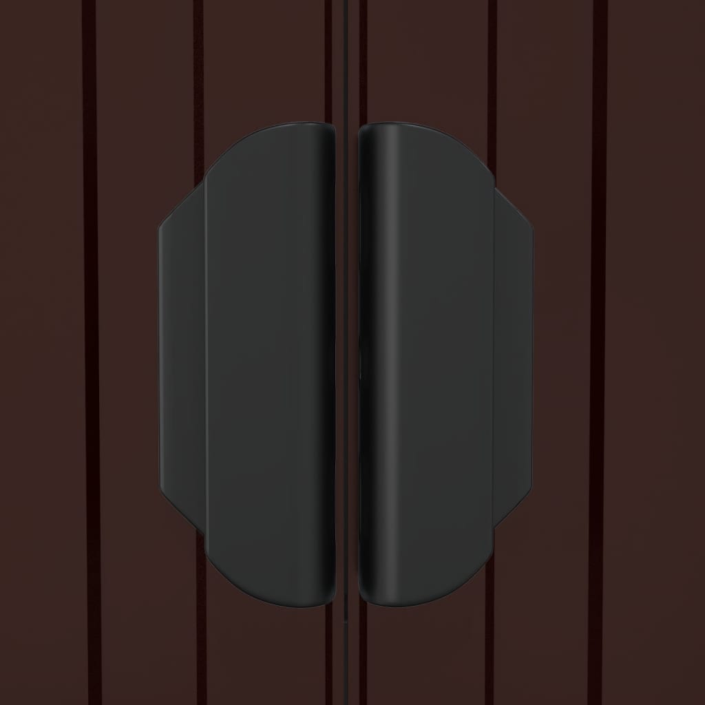 Capanno da Giardino Marrone Scuro 192x191x223cm Acciaio Zincato - homemem39