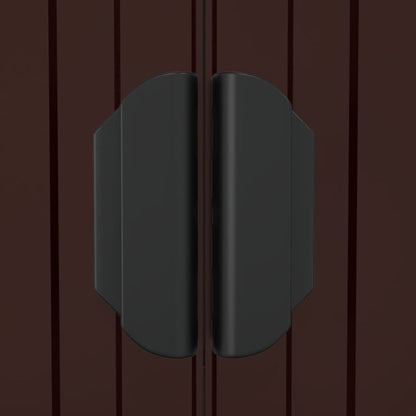 Capanno da Giardino Marrone Scuro 192x191x223cm Acciaio Zincato - homemem39