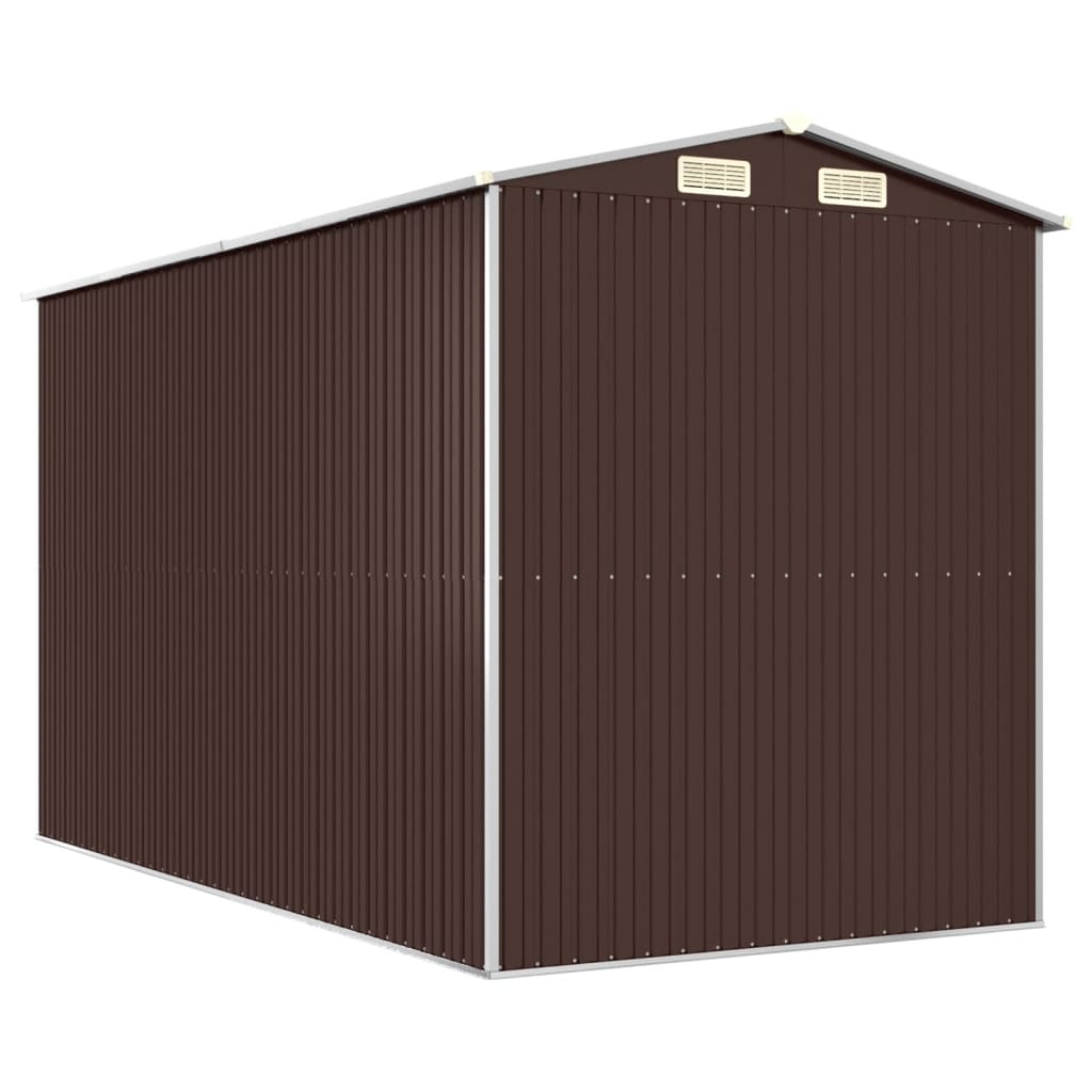 Capanno da Giardino Marrone Scuro 192x357x223cm Acciaio Zincato | homemem39