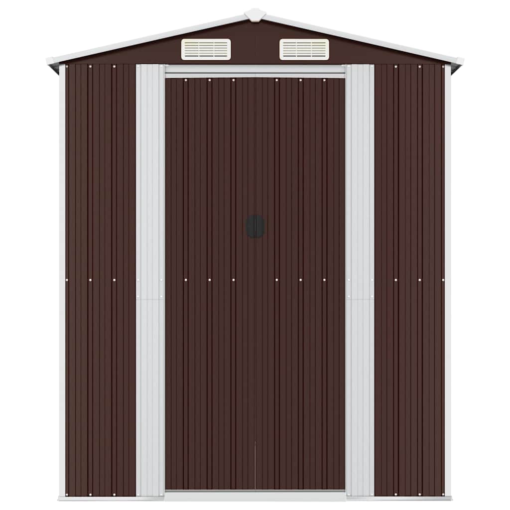 Capanno da Giardino Marrone Scuro 192x440x223cm Acciaio Zincato | homemem39