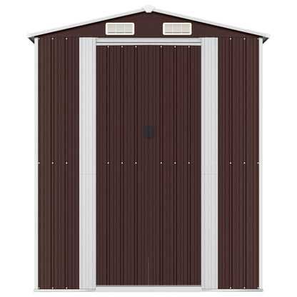 Capanno da Giardino Marrone Scuro 192x440x223cm Acciaio Zincato | homemem39