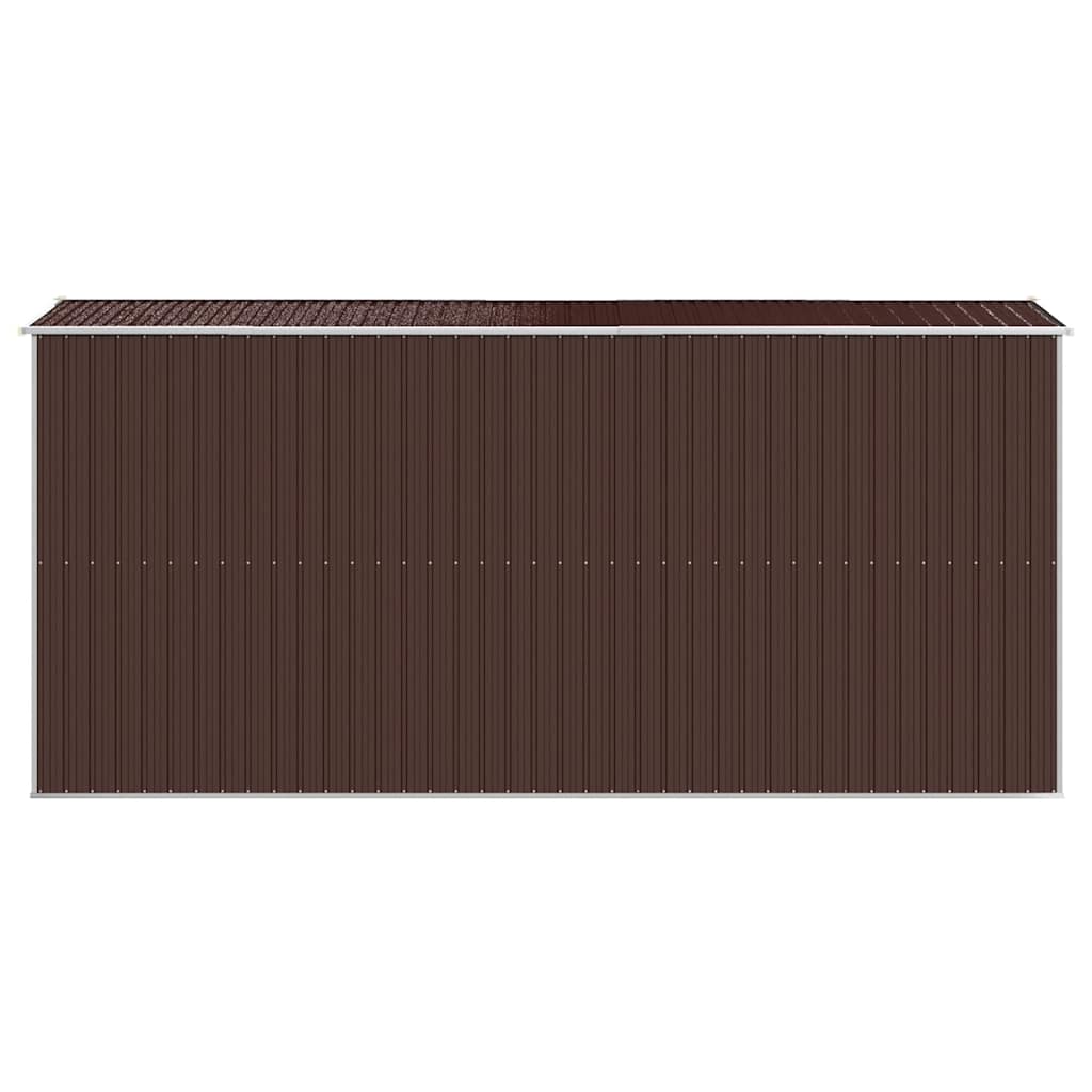 Capanno da Giardino Marrone Scuro 192x440x223cm Acciaio Zincato | homemem39