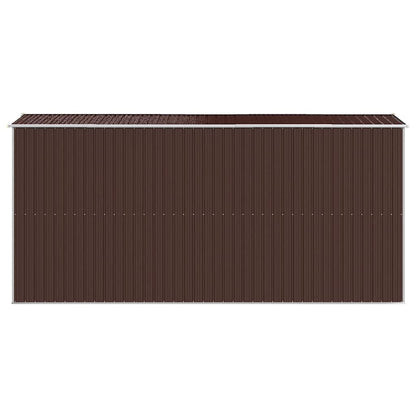 Capanno da Giardino Marrone Scuro 192x440x223cm Acciaio Zincato | homemem39