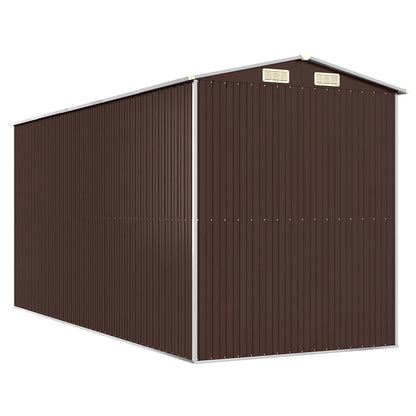 Capanno da Giardino Marrone Scuro 192x440x223cm Acciaio Zincato | homemem39