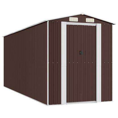 Capanno da Giardino Marrone Scuro 192x523x223cm Acciaio Zincato | homemem39