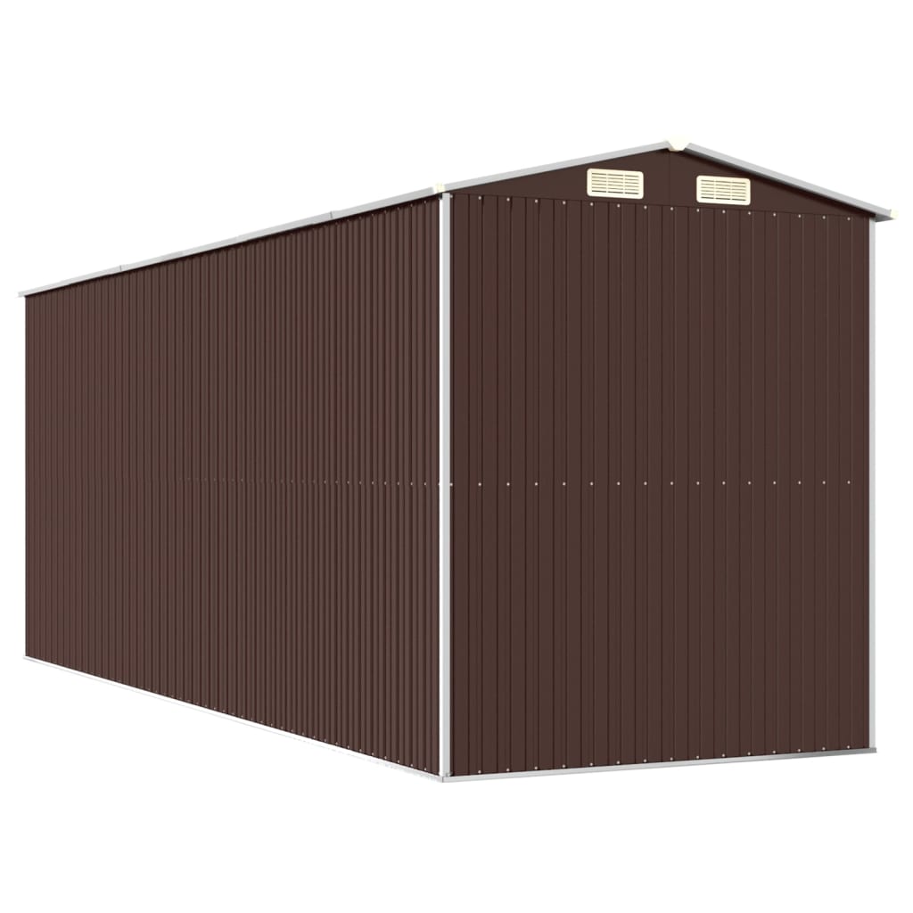 Capanno da Giardino Marrone Scuro 192x523x223cm Acciaio Zincato | homemem39