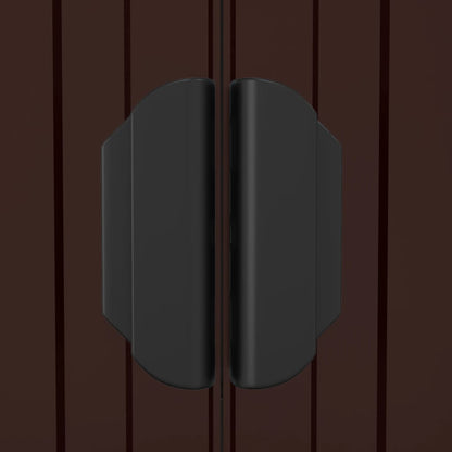 Capanno da Giardino Marrone Scuro 192x689x223cm Acciaio Zincato - homemem39