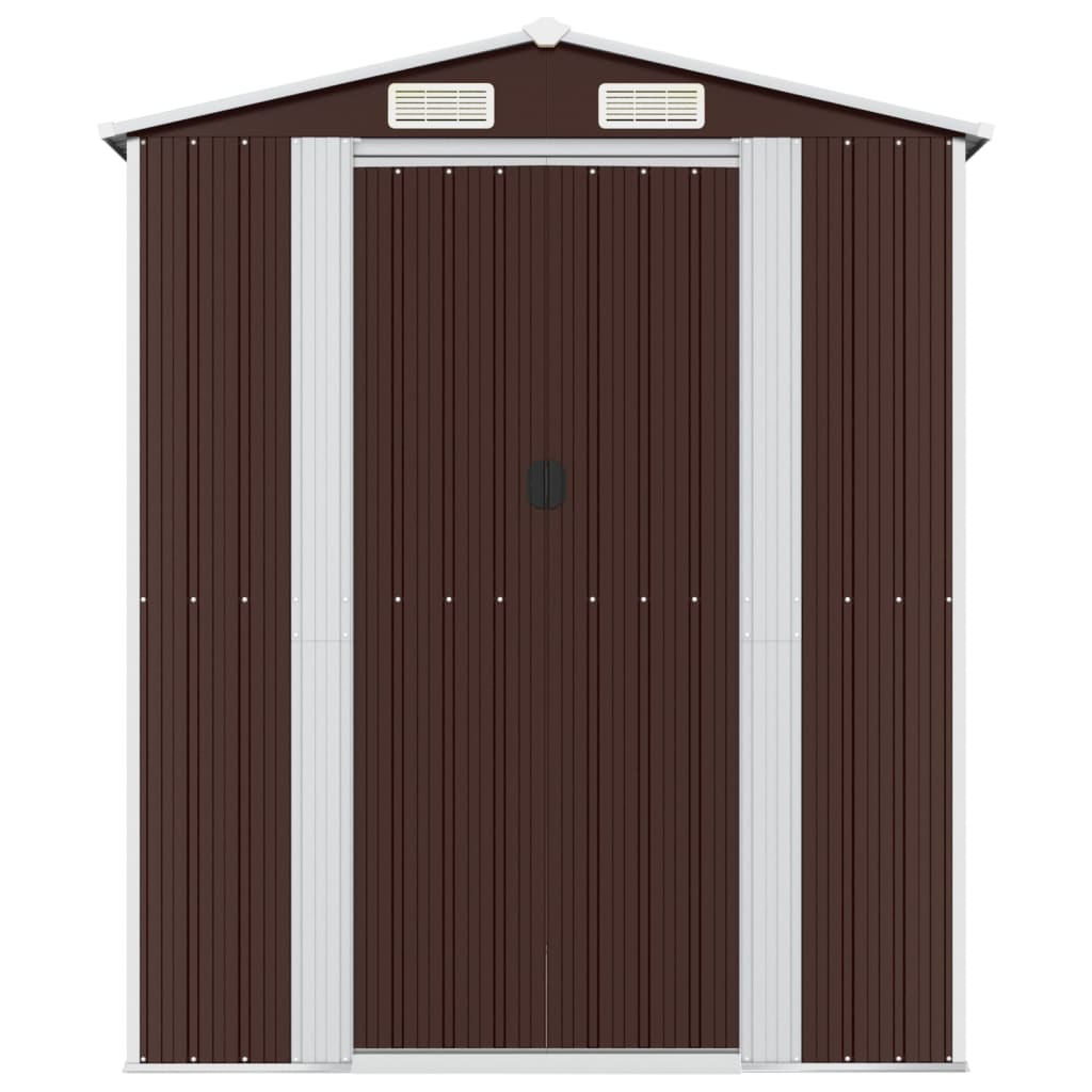 Capanno da Giardino Marrone Scuro 192x772x223cm Acciaio Zincato | homemem39