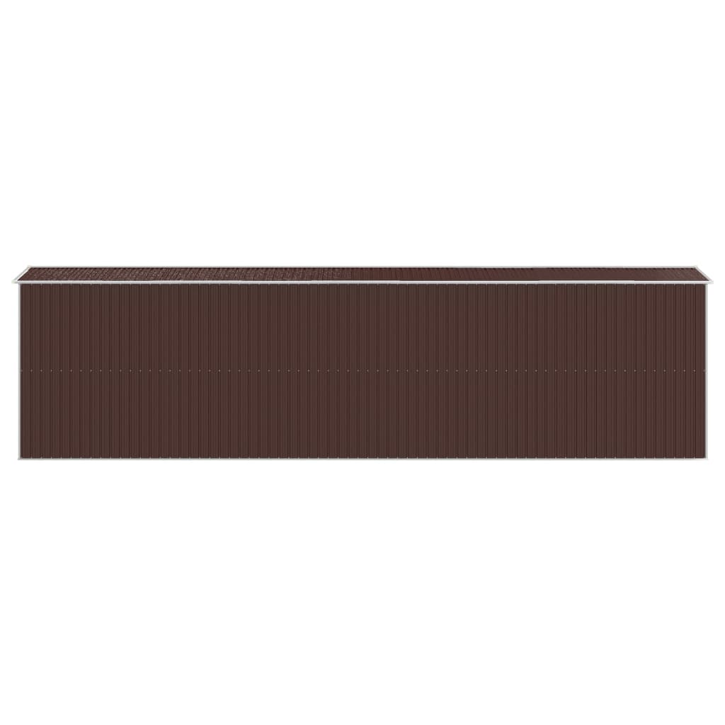 Capanno da Giardino Marrone Scuro 192x772x223cm Acciaio Zincato | homemem39