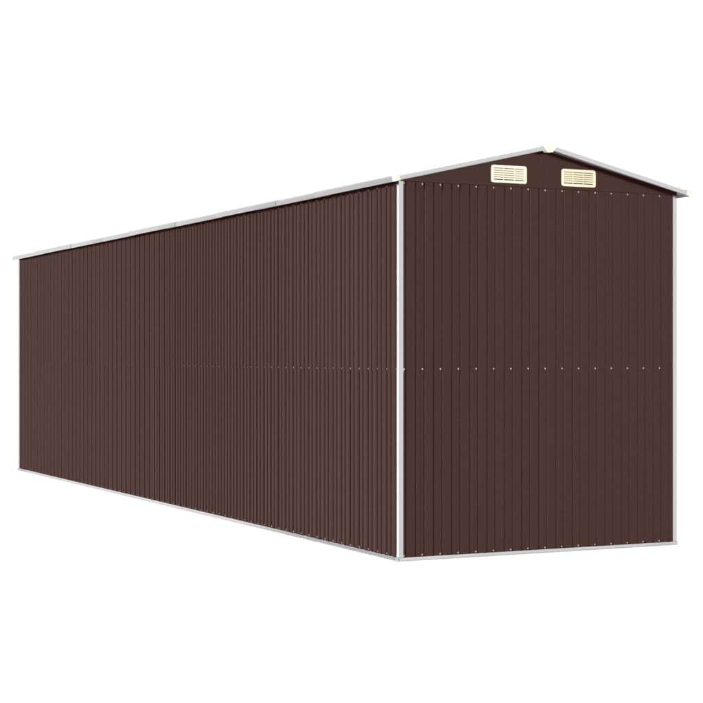 Capanno da Giardino Marrone Scuro 192x772x223cm Acciaio Zincato | homemem39