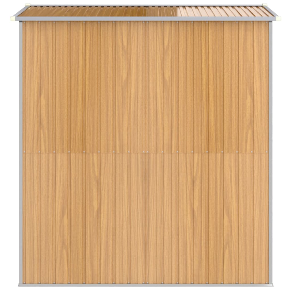 Capanno Giardino Marrone Chiaro 192x191x223 cm Acciaio Zincato - homemem39