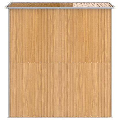 Capanno Giardino Marrone Chiaro 192x191x223 cm Acciaio Zincato - homemem39