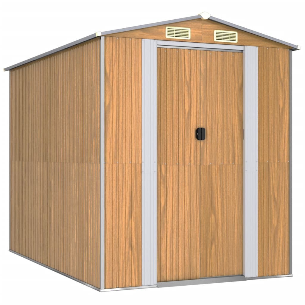 Capanno Giardino Marrone Chiaro 192x274x223 cm Acciaio Zincato | homemem39