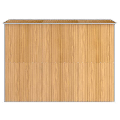 Capanno Giardino Marrone Chiaro 192x274x223 cm Acciaio Zincato | homemem39