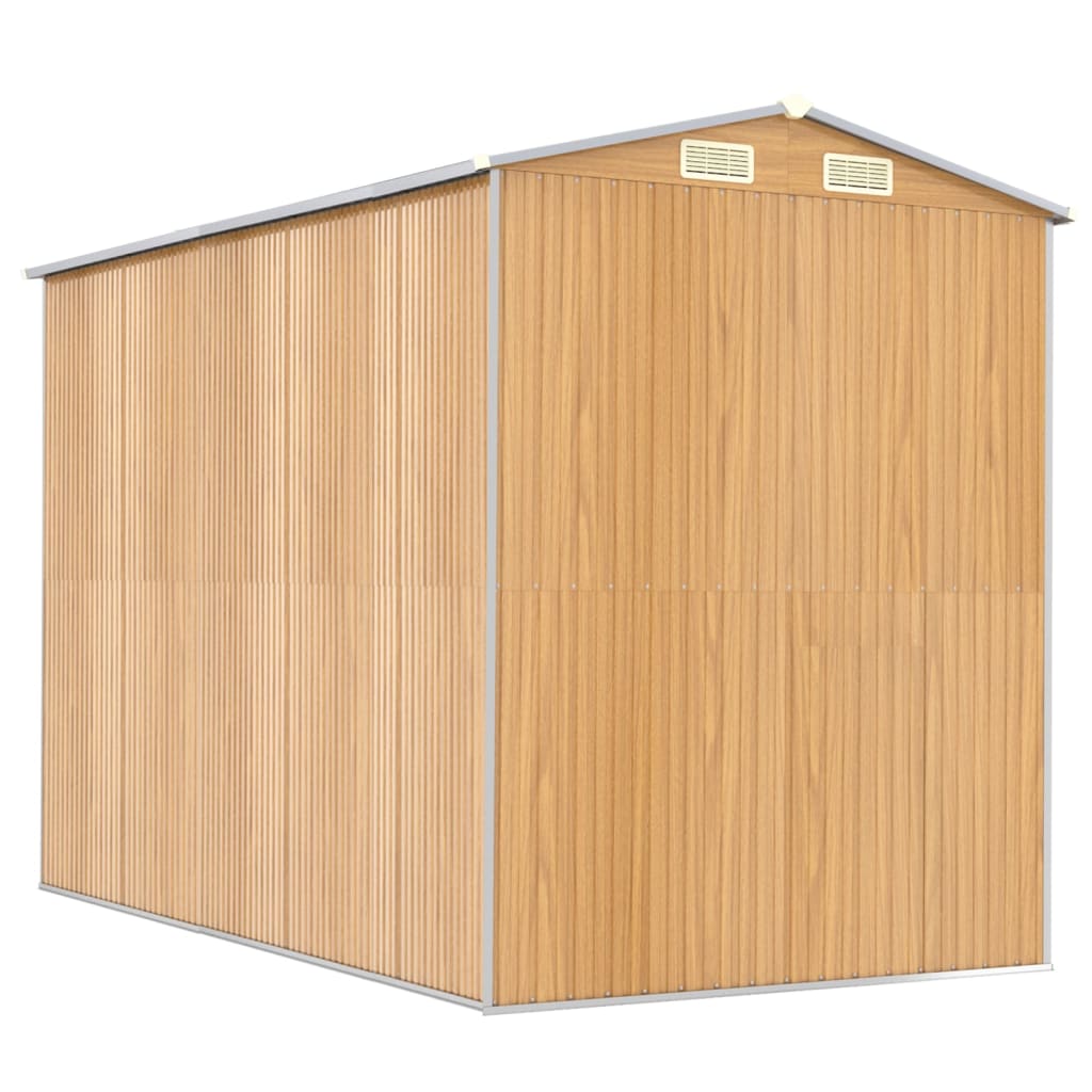 Capanno Giardino Marrone Chiaro 192x274x223 cm Acciaio Zincato | homemem39