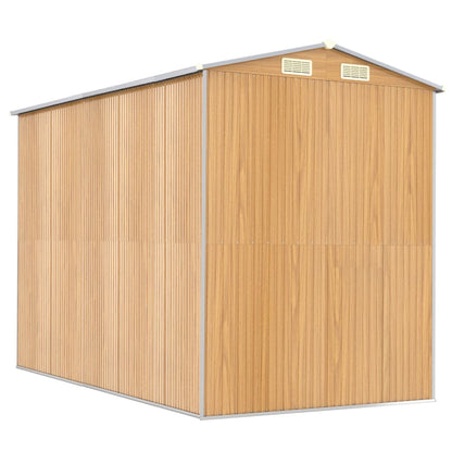 Capanno Giardino Marrone Chiaro 192x274x223 cm Acciaio Zincato | homemem39
