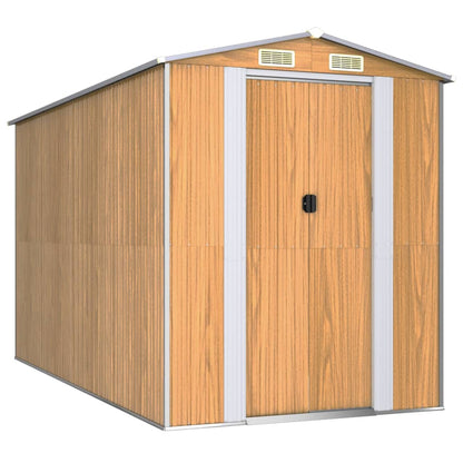Capanno Giardino Marrone Chiaro 192x357x223cm Acciaio Zincato | homemem39