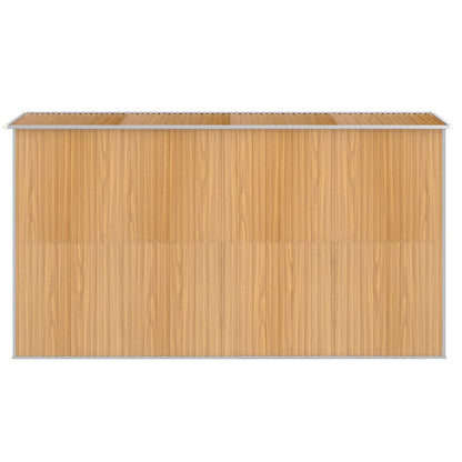 Capanno Giardino Marrone Chiaro 192x357x223cm Acciaio Zincato | homemem39