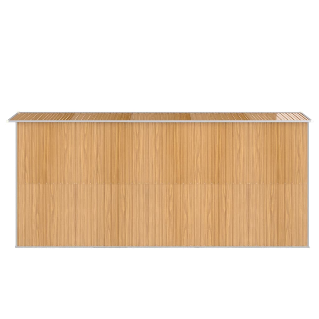 Capanno Giardino Marrone Chiaro 192x440x223 cm Acciaio Zincato | homemem39