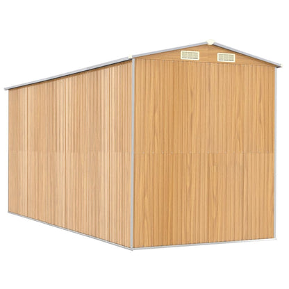 Capanno Giardino Marrone Chiaro 192x440x223 cm Acciaio Zincato | homemem39