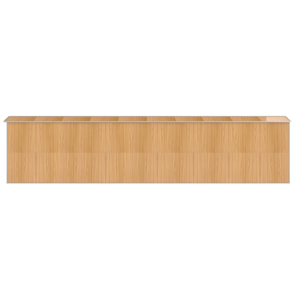 Capanno Giardino Marrone Chiaro 192x855x223 cm Acciaio Zincato - homemem39