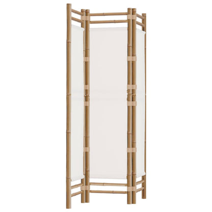 3-Panel Folding Room Divider 120 cm Bamboo and Canvas