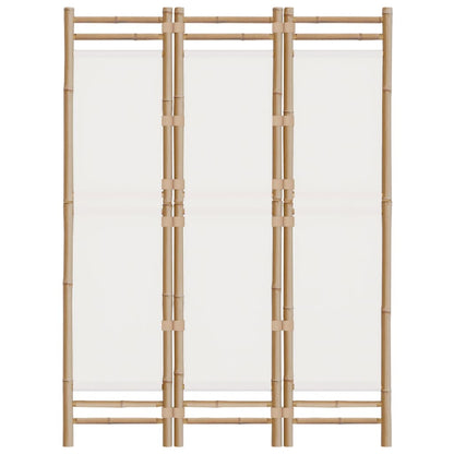 3-Panel Folding Room Divider 120 cm Bamboo and Canvas