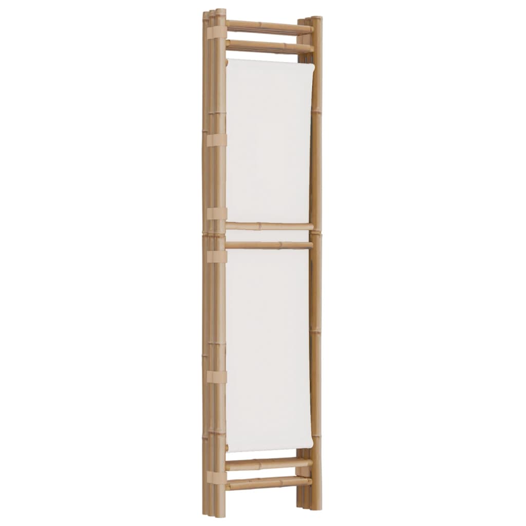 3-Panel Folding Room Divider 120 cm Bamboo and Canvas