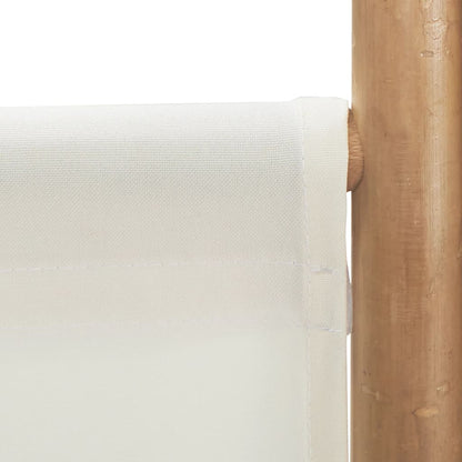 Divisorio Ambienti 6 Pannelli Pieghevole 240 cm Bambù e Tela - homemem39