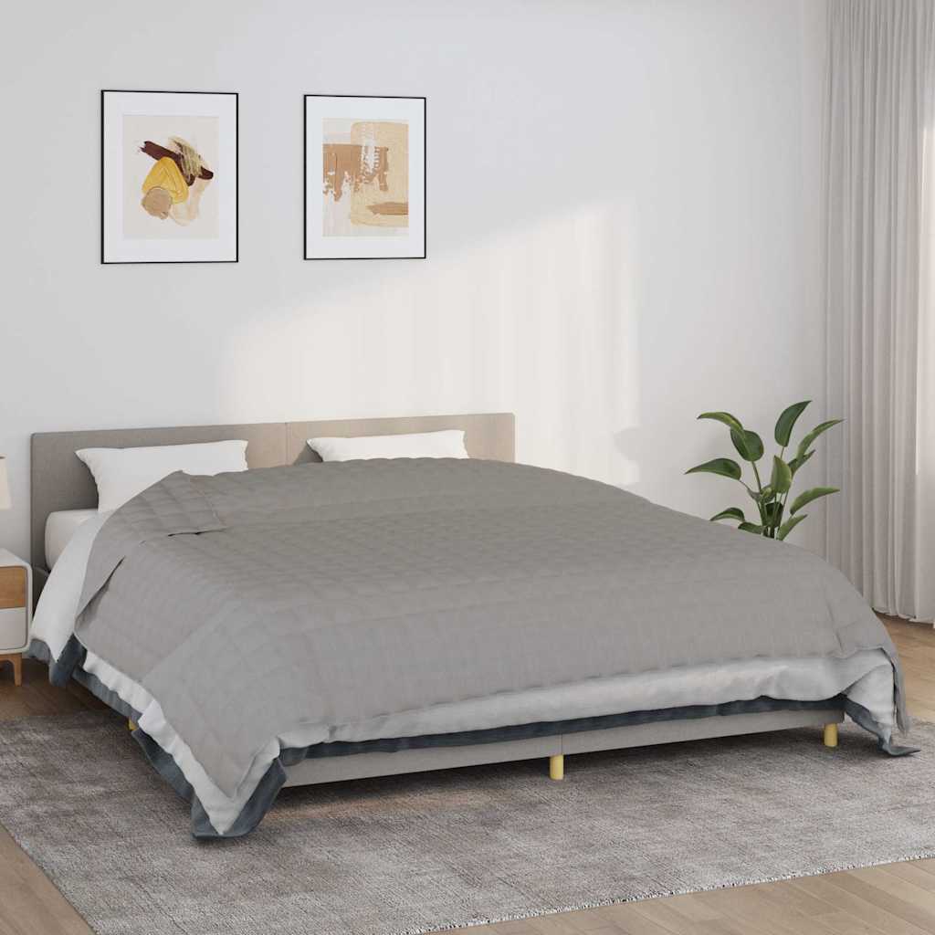 Coperta Ponderata Grigia 220x260 cm 11 kg Tessuto | homemem39