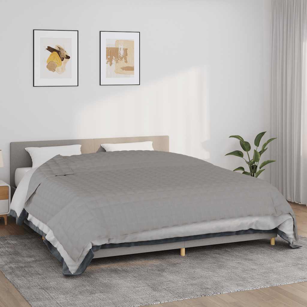 Coperta Ponderata Grigia 220x260 cm 15 kg Tessuto | homemem39