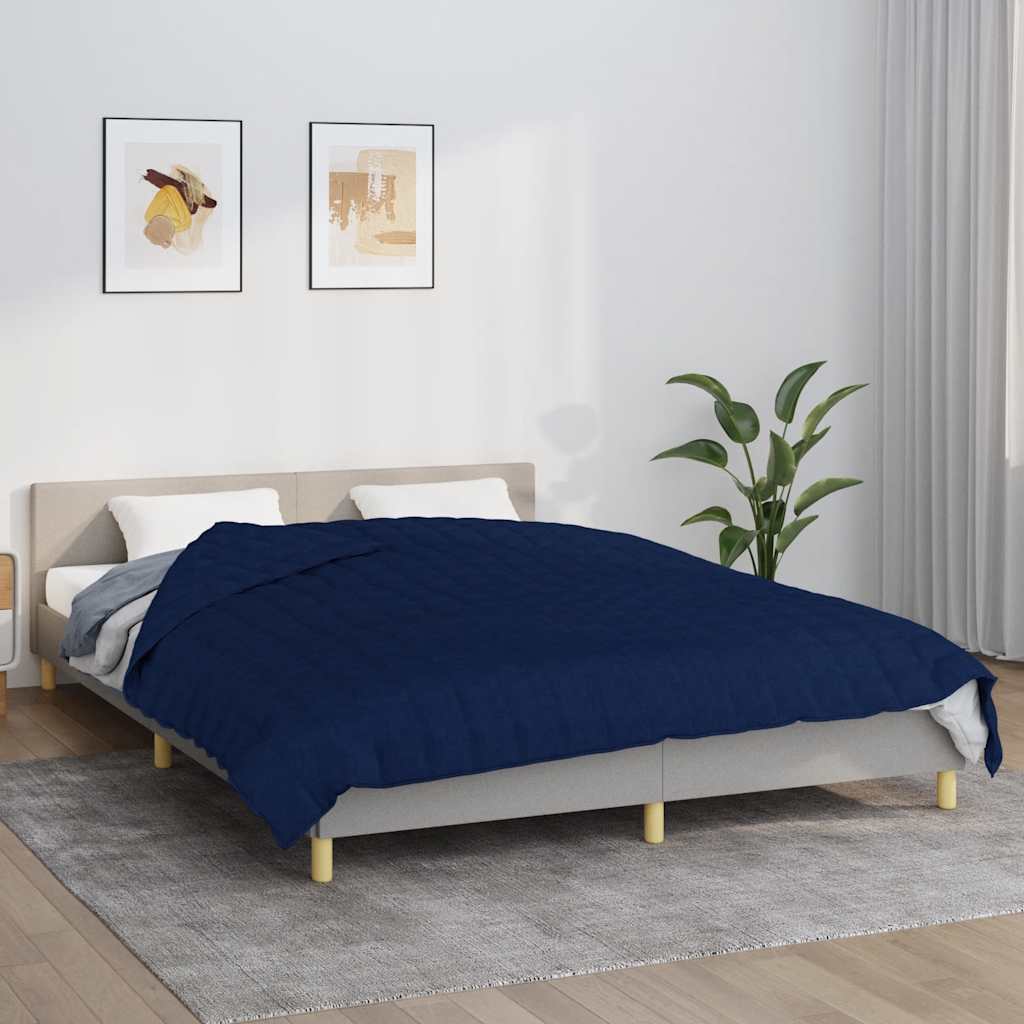 Coperta Ponderata Blu 200x225 cm 9 kg Tessuto | homemem39