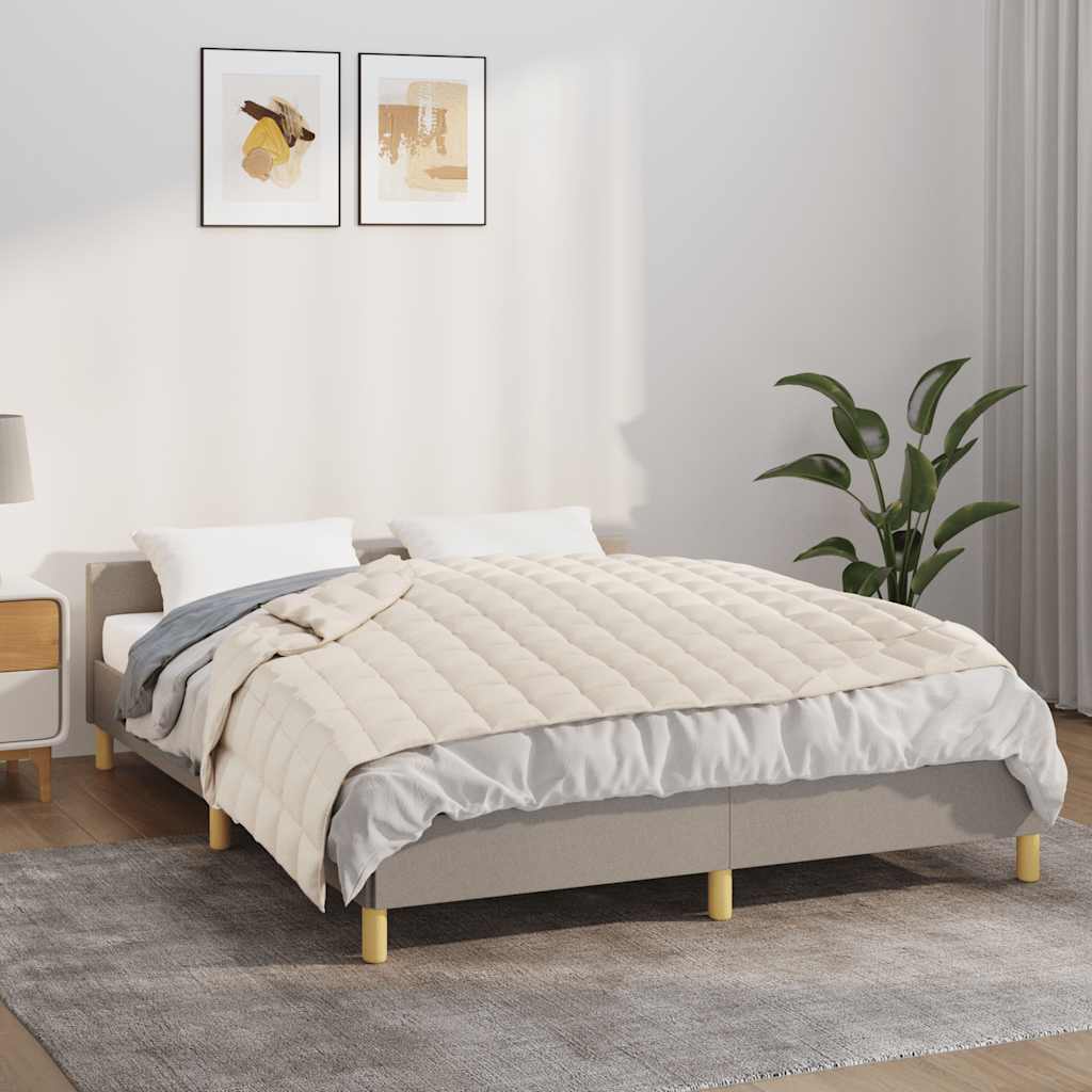 Coperta Ponderata Crema Chiaro 150x200 cm 7 kg Tessuto | homemem39