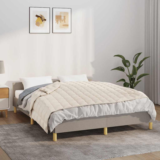 Coperta Ponderata Crema Chiaro 150x200 cm 11 kg Tessuto | homemem39