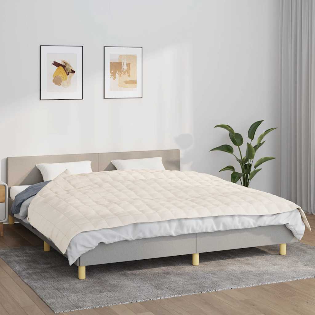 Coperta Ponderata Crema Chiaro 155x220 cm 7 kg Tessuto | homemem39