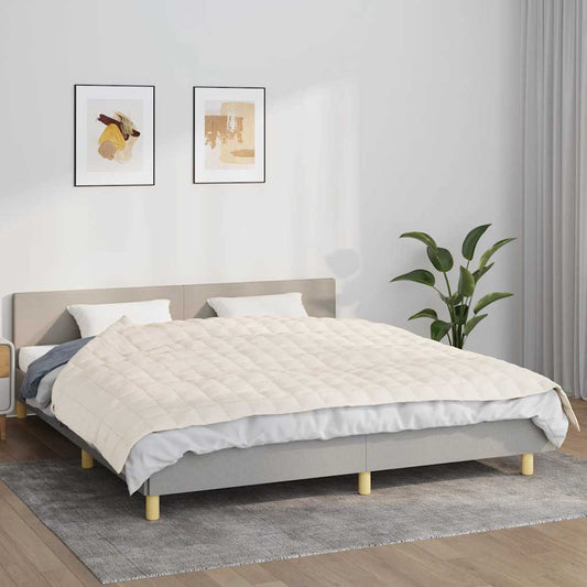 Coperta Ponderata Crema Chiaro 155x220 cm 7 kg Tessuto | homemem39