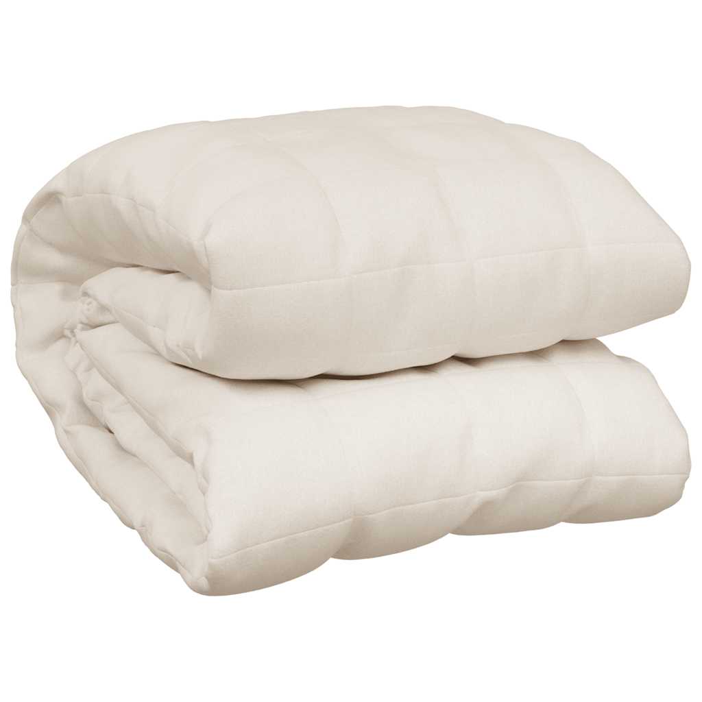 Coperta Ponderata Crema Chiaro 220x260 cm 15 kg Tessuto | homemem39