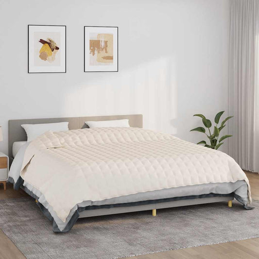 Coperta Ponderata Crema Chiaro 220x260 cm 15 kg Tessuto | homemem39
