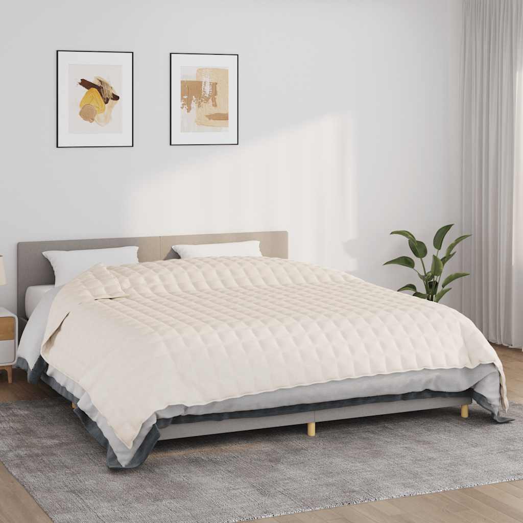 Coperta Ponderata Crema Chiaro 235x290 cm 15 kg Tessuto | homemem39
