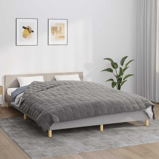 Coperta Ponderata Grigia 200x200 cm 9 kg Tessuto | homemem39