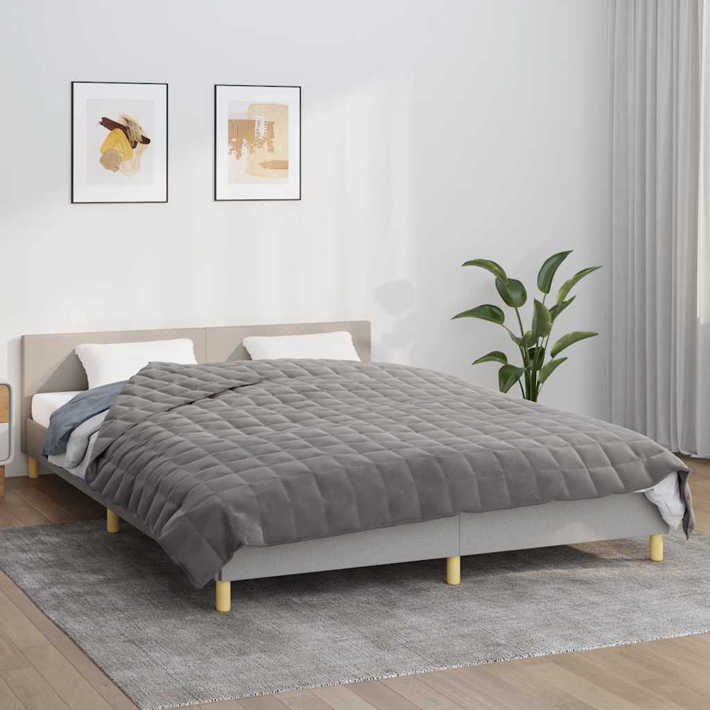 Coperta Ponderata Grigia 200x200 cm 13 kg Tessuto | homemem39