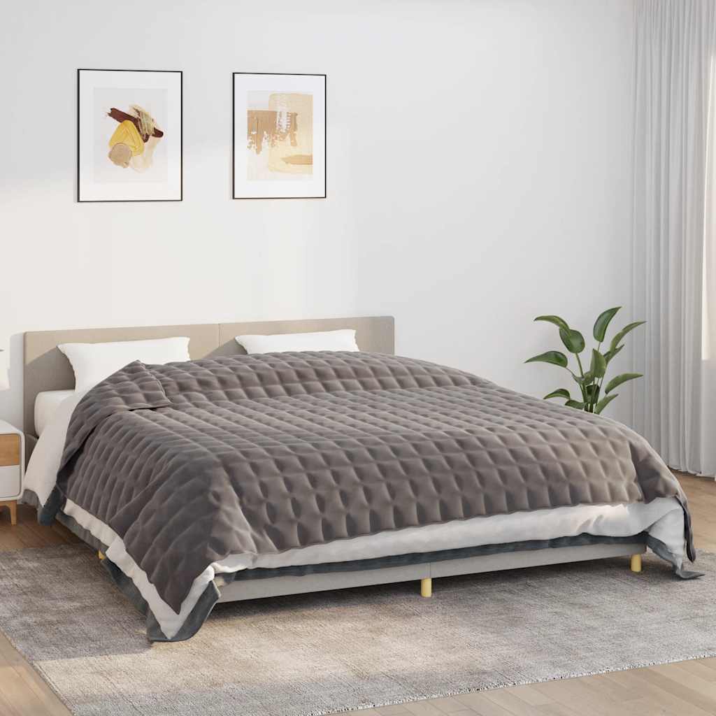 Coperta Ponderata Grigia 220x260 cm 11 kg Tessuto | homemem39