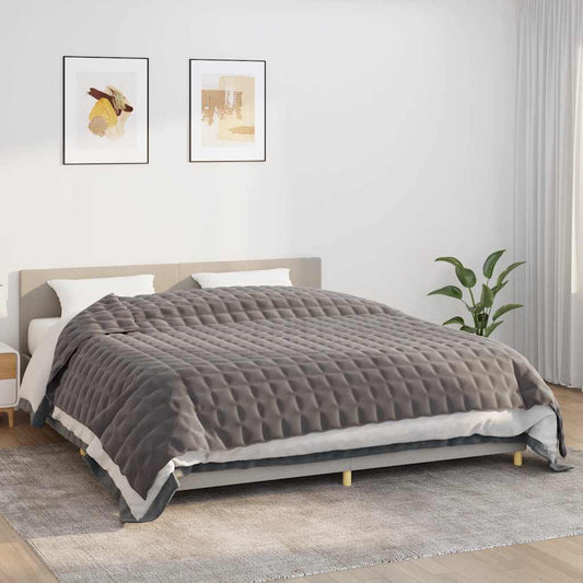 Coperta Ponderata Grigia 220x260 cm 11 kg Tessuto | homemem39